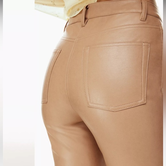 Aritzia Melina Slim faux leather pants - Picture 2 of 7